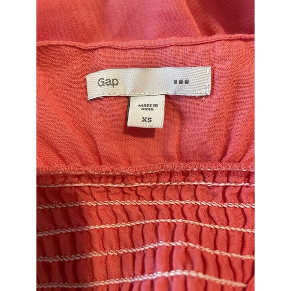 🌺 GAP Pink Embroidered Cotton Maxi Dress – Adjustable Straps, Size XS - Picture 7 of 9